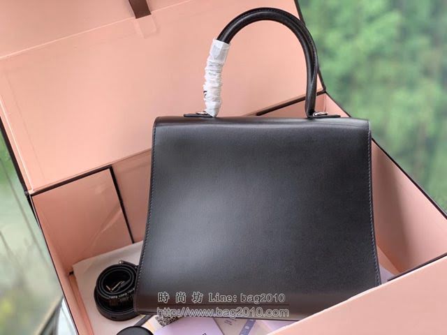 DELVAUX女包 Brillant手袋 德爾沃女手提包 Dv0028原版黑銀 比利時Delvaux單肩包  fcs1282